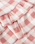 3pcs Gingham Ruffle set (pink)