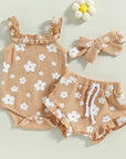 3pcs Ruffle Cami Short set