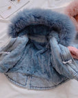 Faux Fur Denim Jacket