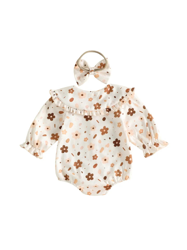 Sweet Meadow Floral
3pcs Romper Set | Cream