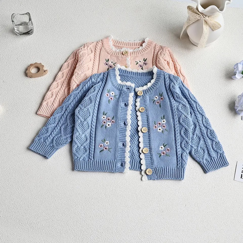 Embroidered Knit Cardigan