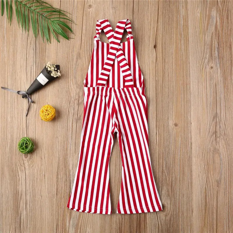 Stripe Bell Bottom Suspender