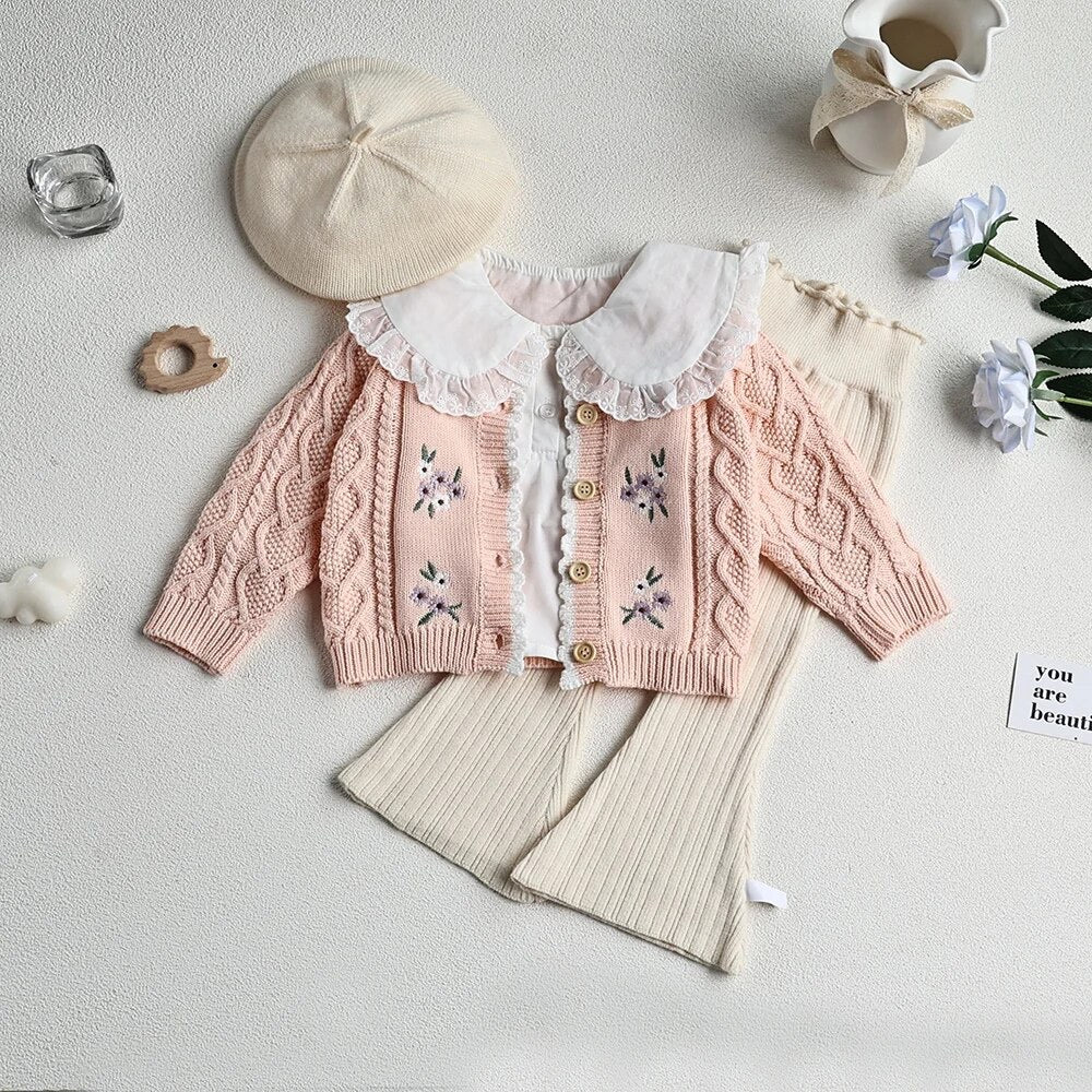 Embroidered Knit Cardigan