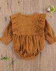 Corduroy Ruffled Romper