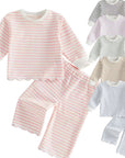 Scalloped Stripe Lounge Set