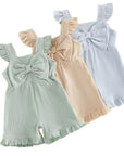 Willow Bow Ribbed Baby Romper