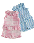 Lila Stripe Ruffle Set