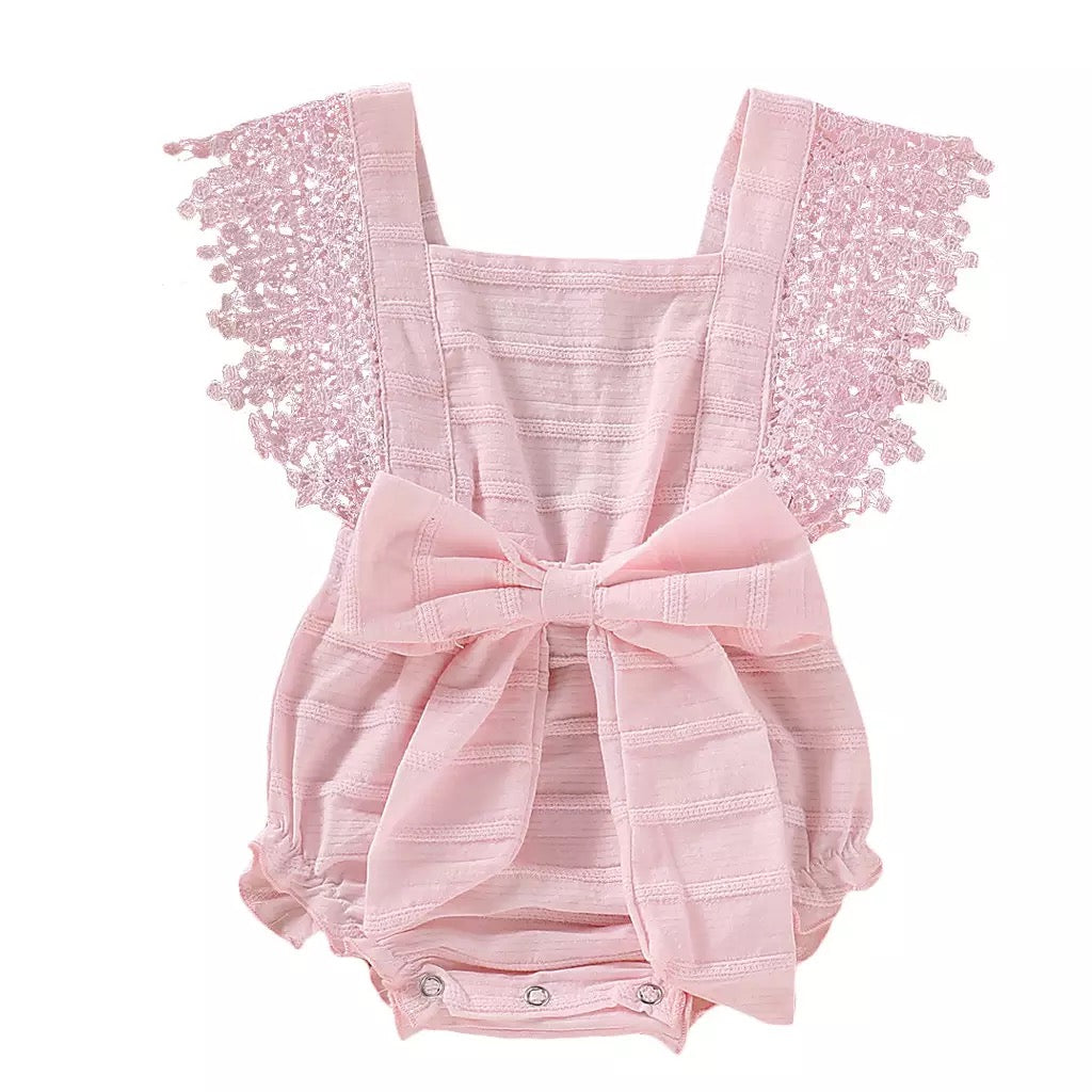 Bowknot Lace Romper