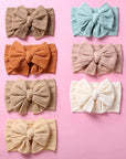 7pcs Big Bow Turban Headwrap