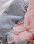 Faux Fur Denim Jacket