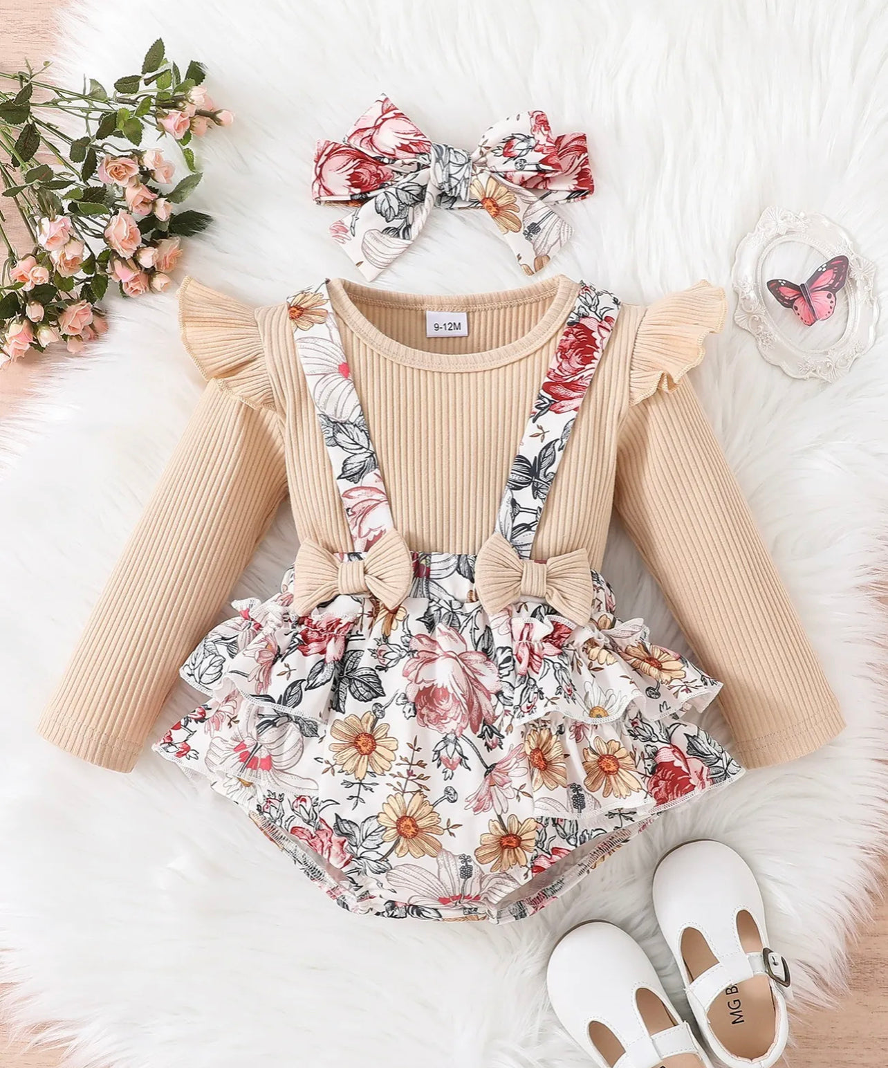 Floral Suspender Set