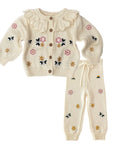 Floral Garden Knit Cardigan Set