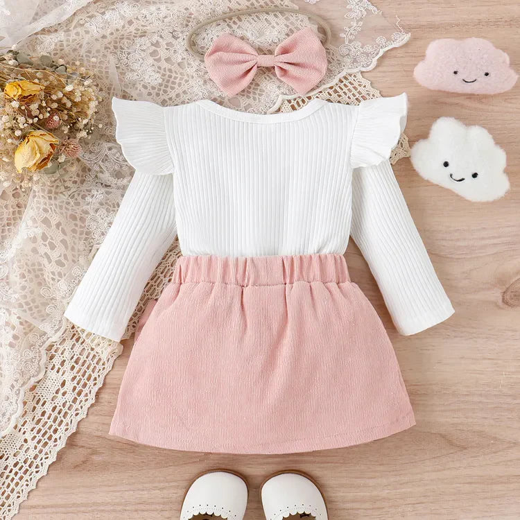 3pcs Ruffle Skirt Set