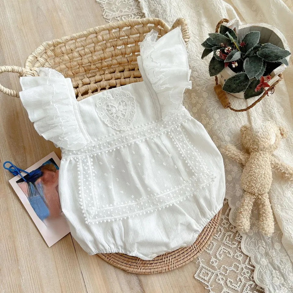 Lace Ruffled Romper