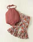 2pcs Halter Floral Bell Set