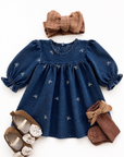 Charlotte Embroidered Denim Dress