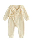 Ruffle Knit Wrap Baby Romper