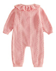 Ruffle Knit Wrap Baby Romper