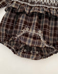 Autumn Heirloom Plaid Smocked Bubble Romper