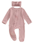 2pcs Ruffle Onesie