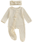 2pcs Ruffle Onesie