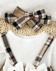 Plaid Long Sleeve Set (white)