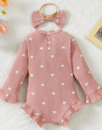 2pcs Heart Onesie Romper