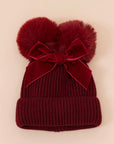 Double Pom Pom Knit Hat