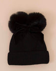 Double Pom Pom Knit Hat