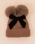 Double Pom Pom Knit Hat