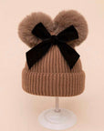 Double Pom Pom Knit Hat