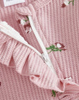 Floral Ribbed Onesie Headband Set(multiple colors)