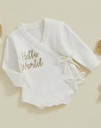 "Hello World" Wrap Romper