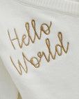 "Hello World" Wrap Romper