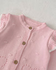 2pcs Heart Cardigan and Bloomer set