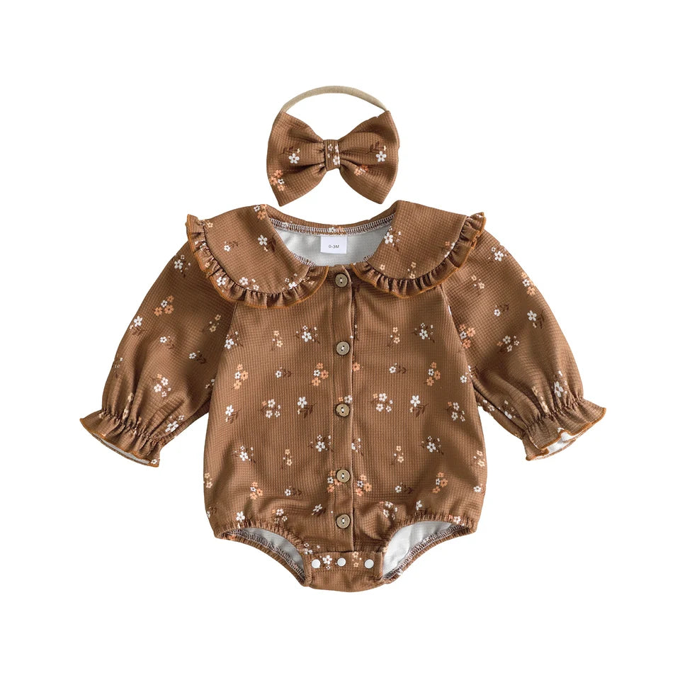 Hazel Meadow Floral 3pcs Romper Set