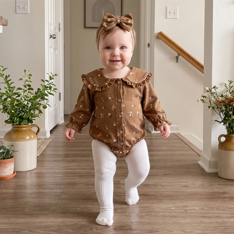 Hazel Meadow Floral 3pcs Romper Set