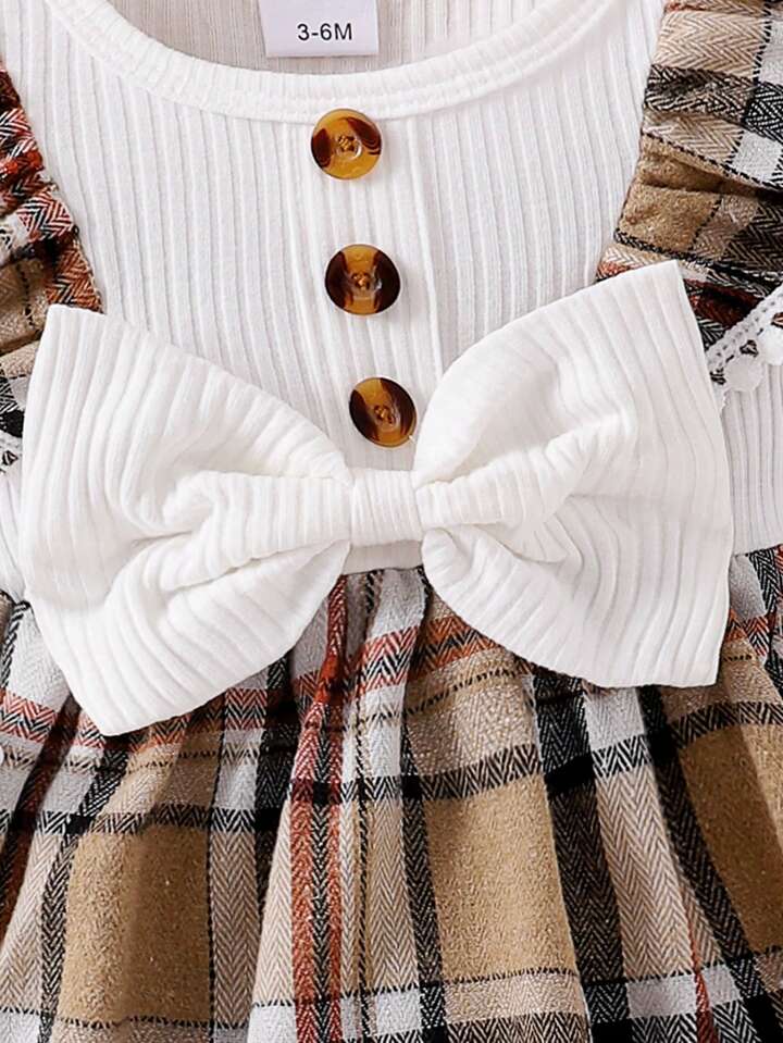 Plaid Long Sleeve Set (white)