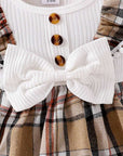 Plaid Long Sleeve Set (white)