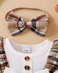 Plaid Long Sleeve Set (white)