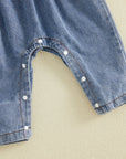 Sweetheart Denim Bow Romper