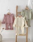 Ruffle Baby Cardigan and Pants Set