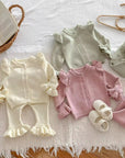 Ruffle Baby Cardigan and Pants Set