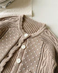 Cozy Heart Cable Knit Cardigan