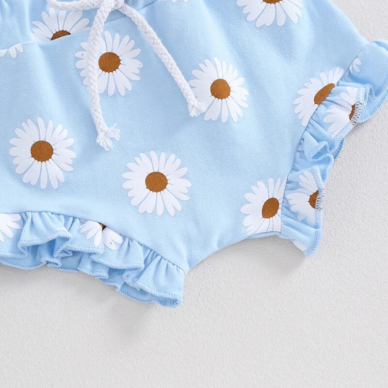 3pcs Daisy Shorts Set