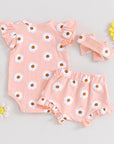 3pcs Daisy Shorts Set