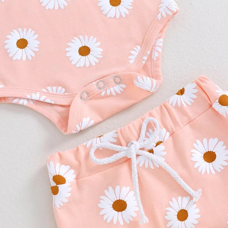 3pcs Daisy Shorts Set