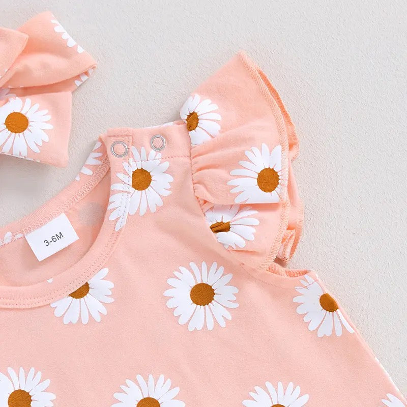 3pcs Daisy Shorts Set