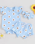 3pcs Daisy Shorts Set