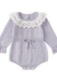 Lilac Lace Knit Romper